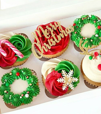 Jolly Christmas Cupcakes