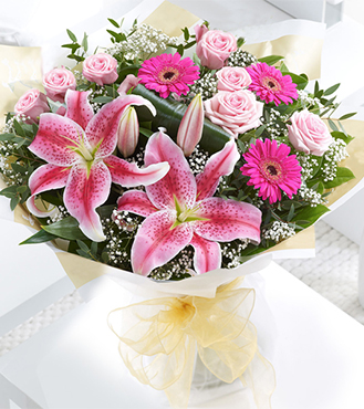 Large Pink Radiance Hand-tied