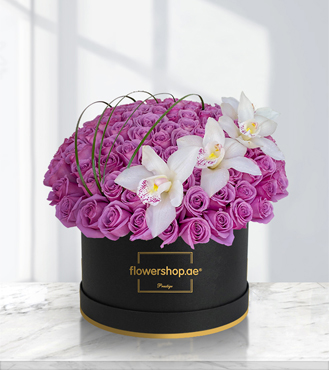 Luxurious Purple Rose and Orchid Harmony