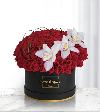 Passionate Red Rose and Orchid Love Match