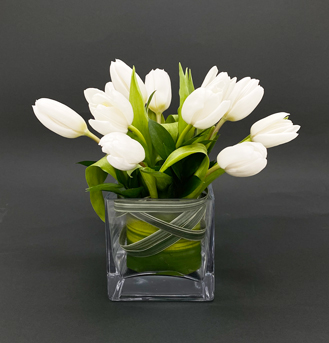 Serene White Tulip Bouquet