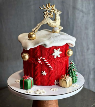 Sleigh Ride Christmas Cake