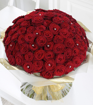 Ultimate 100 Rose Hand-tied