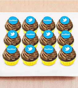 Chocolate Bomb - 12 Cupcakes with Edible Logo