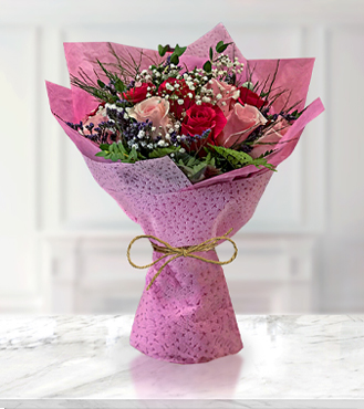 Pink Heartstrings Bouquet
