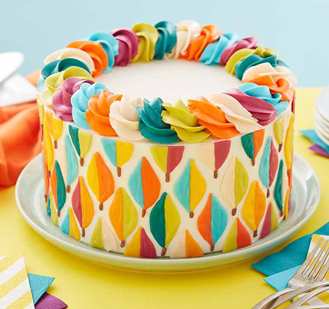 Colorful Candy Leaves Cake