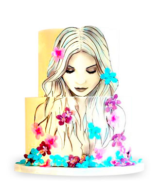 She's A Wildflower Birthday Cake