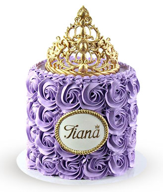 Purple Rosette Tiara Cake