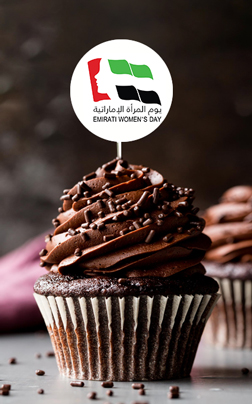 Emirati Women's Day Chocolate Cupcakes