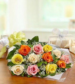 One Dozen Rose Presentation Bouquet