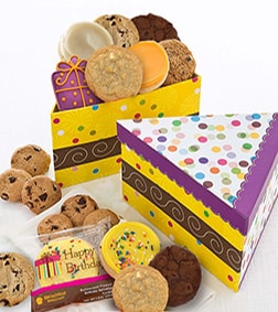 Birthday Cake Slice Box, Cookies & Brownies