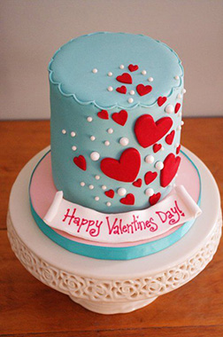 Vibrant Valentine's Day Cake