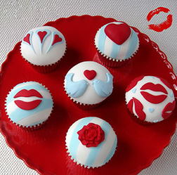 Hearts & Kisses Dozen Cupcakes