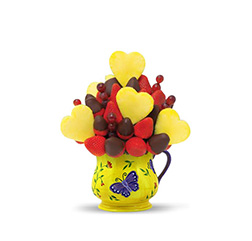 Pineapple Hearts Valentine's Day Fruit Bouquet