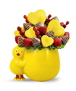 Love Bird Pineapple and Berry Bouquet, Valentine's Day