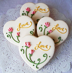 Vines of Love Valentine's Day Cookies