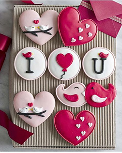 Pink Lovebirds Valentine's Cookie Box