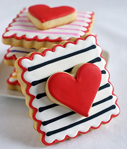 Trendy Valentine's Day Cookie Squares