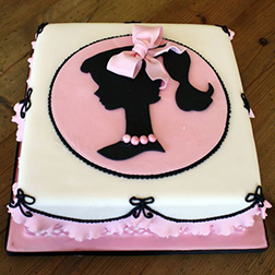 Vintage Barbie Silhouette Cake