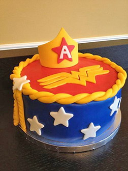 Wonder Woman's Lasso Lined Cake