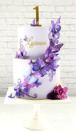 Lavender Butterfly Cake