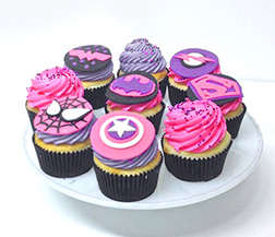 Superhero Women's Day Cupcakes
