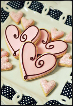 Heart Swirls Women's Day Cookies