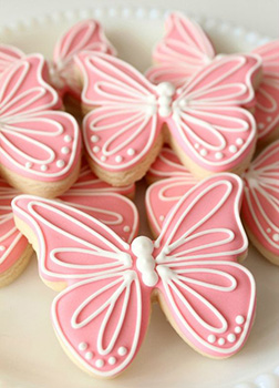 Delicately Pink Butterfly Cookies