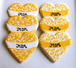 Lace Hearts Mother's Day Cookies