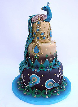 Grand Peacock Eid Cake