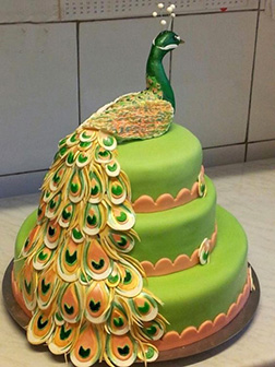 Perched Peacock Ramadan Cake