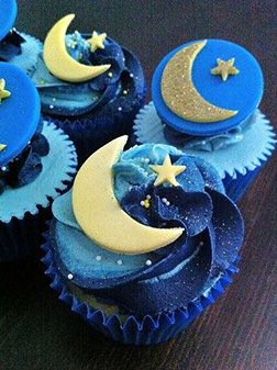 Deep Blue Eid Dozen Cupcakes