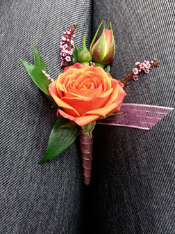 Bright & Bold Boutonniere