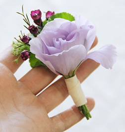 Signature Purple Boutonniere