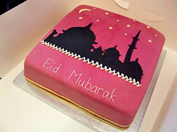 Eid Mosque Silhouette Cake