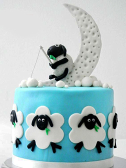 Crescent Sheep Eid Cake