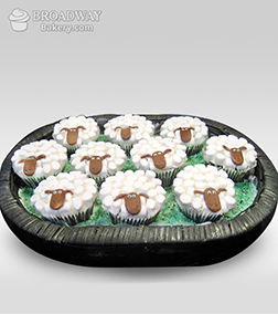 Flock of Sheep Cupcakes