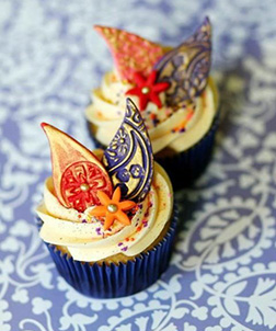 Diwali Frosting Swirls Cupcakes