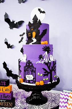 Haunted Manor Tiered Cake