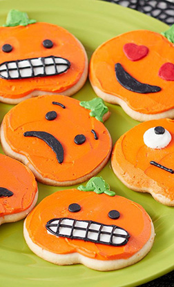 Pumpkin Emojis Cookies