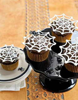 Sweet Spider Web Cupcakes