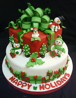 Happy Gifting Christmas Cake
