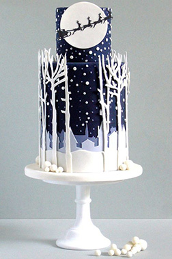 Oh Starry Night Christmas Cake