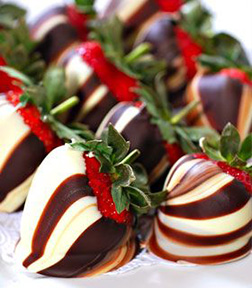 Decadent Swirls Dipped Strawberries