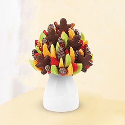 Chocolate Snowmen Fruit Bouquet