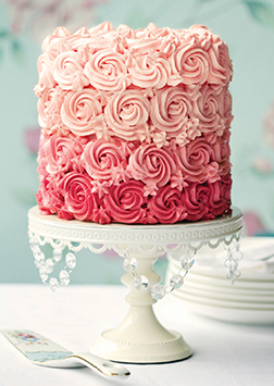 Pink Rosette Cake