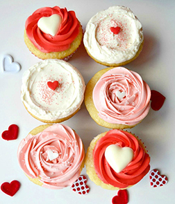 A Lover's Rose Dozen Cupcakes