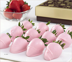 Perfectly Pink Dipped Strawberries