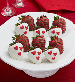 Hearts & Roses Dipped Strawberries