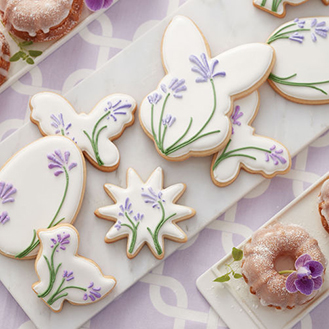 Floral Easter Cutout Cookies